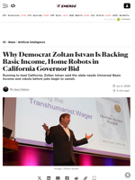 Why Democrat Zoltan Istvan Is Backing Basic Income, Home Robots in California Governor Bid - Decrypt