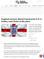 England secures World Cup bronze in 6-4 thriller, best finish in 60 years