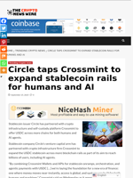 Circle taps Crossmint to expand stablecoin rails for humans and AI - The Crypto News Wire