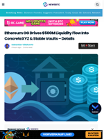 Ethereum OG Drives $500M Liquidity Flow Into ConcreteXYZ & Stable Vaults – Details