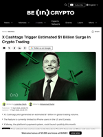 Elon Musk’s X Cashtags Could Trigger the Next Crypto Rally