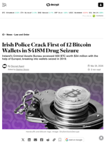 Irish Police Crack First of 12 Bitcoin Wallets in $418M Drug Seizure - Decrypt