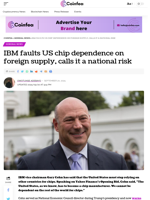 IBM faults US chip dependence on foreign supply, calls it a national risk - Coinfea