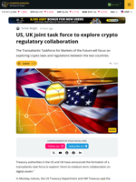 US, UK Authorities to Form Digital Asset Task Force