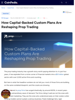 How Capital-Backed Custom Plans Are Reshaping Prop Trading