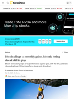 BTC clings to monthly gains, historic losing streak still in play