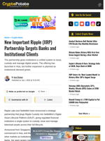 New Important Ripple (XRP) Partnership Targets Banks and Institutional Clients