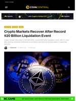 Crypto Markets Recover After Record $20 Billion Liquidation Event - CoinCentral