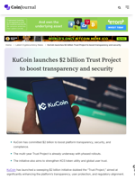 KuCoin launches $2 billion Trust Project to boost transparency and security - CoinJournal