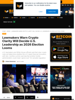 Lawmakers Warn Crypto Leadership Will Decide U.S. Leadership