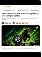 Stellar clears resistance, XLM bulls target $0.22 amid strong momentum - AMBCrypto