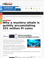 Why a mystery whale is quietly accumulating 331 million Pi coins - The Crypto News Wire