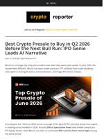 Best Crypto presale to Buy in Q2 2026 Before the Next Bull Run: IPO Genie Leads AI narrative
