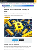 Bitcoin Is Infrastructure, Not Digital Gold