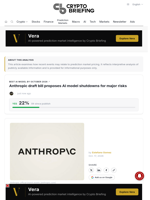 Anthropic draft bill proposes AI model shutdowns for major risks