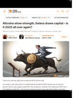 Altcoins show strength, Solana draws capital - Is it 2023 all over again? - AMBCrypto