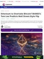 Ethereum to Overtake Bitcoin? BitMEX’s Tom Lee Predicts Wall Street-Style Flip