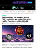 $15 Could Be a Tall Order for Ripple (XRP) and XRP Rival Stellar (XLM), But Not for This Altcoin at Just $0.20 - Crypto News Flash