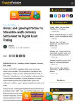 Archax and OpenPayd Partner to Streamline Multi-Currency Settlement for Digital Asset Trading