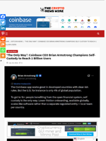 ‘The Only Way’: Coinbase CEO Brian Armstrong Champions Self-Custody to Reach 1 Billion Users - The Crypto News Wire