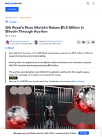 Silk Road’s Ross Ulbricht Raises Bitcoin by Selling Prison Stuff