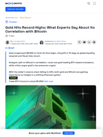 What Gold's New Highs Mean for Bitcoin and Global Liquidity