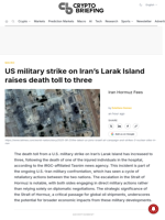 US military strike on Iran's Larak Island raises death toll to three