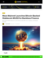 Mezo Mainnet Launches Bitcoin-Backed Stablecoin MUSD for Bankless Finance