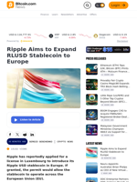 Ripple Aims to Expand RLUSD Stablecoin to Europe – Crypto News Bitcoin News