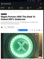 Ripple Partners With This Bank To Embed XRP's Stablecoin - DailyCoin