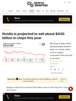 Nvidia is projected to sell about $430 billion in chips this year