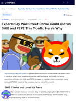 Wall Street Ponke Attracts Investors as SHIB and PEPE Momentum Slows Down 