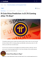 Pi Coin Price Prediction: Is $1.70 Coming After 7% Rise?