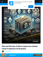 DEA and FBI Seize $10M in Crypto From Sinaloa Cartel in Explosive US Drug Bust