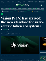Vision (VSN) has arrived: the new standard for user-centric token ecosystems - Crypto Daily