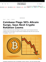 Coinbase Flags 50% Altcoin Surge, Says Next Crypto Rotation Looms - 