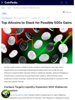 Top Altcoins to Stack for Possible 500x Gains