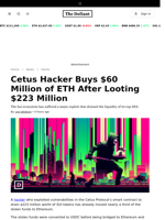 Cetus Hacker Buys $60 Million of ETH After Looting $223 Million - 