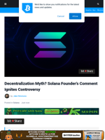 Decentralization Myth? Solana Founder Ignites Controversy