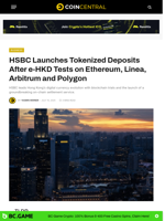 HSBC Launches Tokenized Deposits After e-HKD Tests on Ethereum, Linea, Arbitrum and Polygon