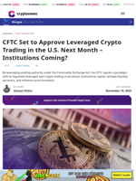 CFTC Plans to Approve Leveraged Crypto Trading in the U.S.