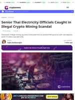 Thai Electricity Officials Caught in Illegal Crypto Mining Scandal