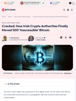 Cracked: How Irish Crypto Authorities Moved 500 Bitcoin