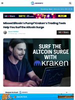 Missed Bitcoin’s Pump? Kraken Helps You Ride the Altcoin Surge