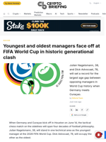 Youngest and oldest managers face off at FIFA World Cup in historic generational clash