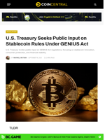 U.S. Treasury Seeks Public Input on Stablecoin Rules Under GENIUS Act - CoinCentral