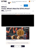 Ethereum Confirms Hourly Death Cross, What's Next for ETH's Price?