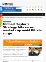 Michael Saylor’s Strategy hits record market cap amid Bitcoin surge - The Crypto News Wire