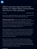 EMCD Launches Open-Source Pool Worker for Tether's MDK, Giving Miners One View of Their Operation | Visionary Financial