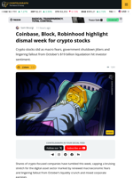 Crypto Stocks Sink as Macro Jitters Hit Coinbase, Block, Robinhood